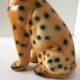 Vintage Leopard plaster statue