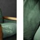 Vintage Mid-Century Modern Rosewood & Green Velour 3-Seater Sofa and Chair