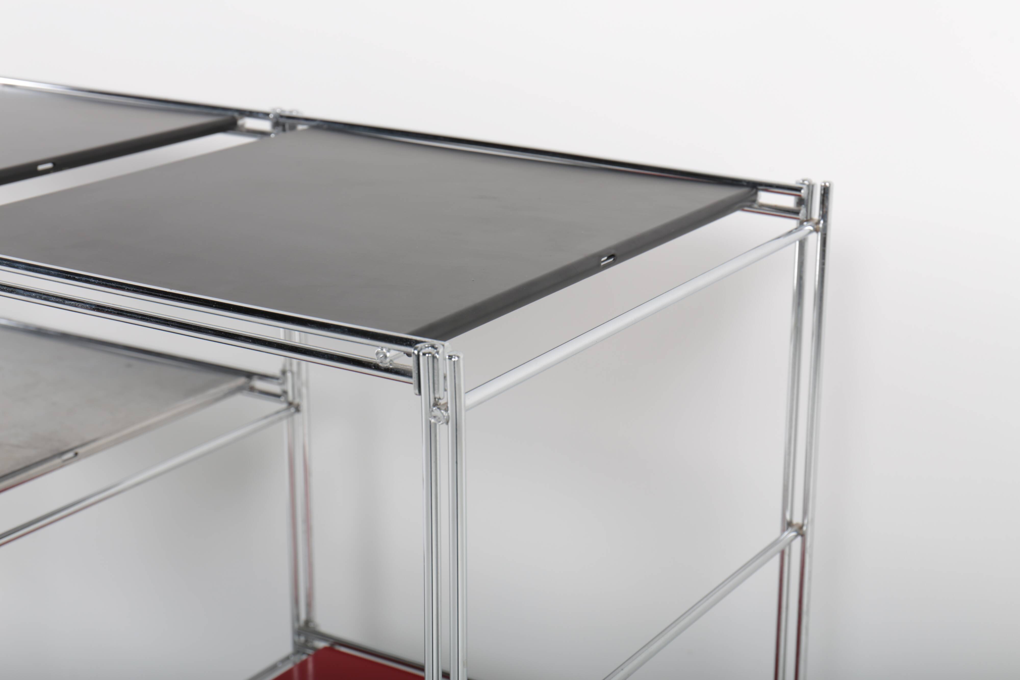 Vintage modular metal shelf