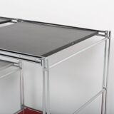 Vintage modular metal shelf