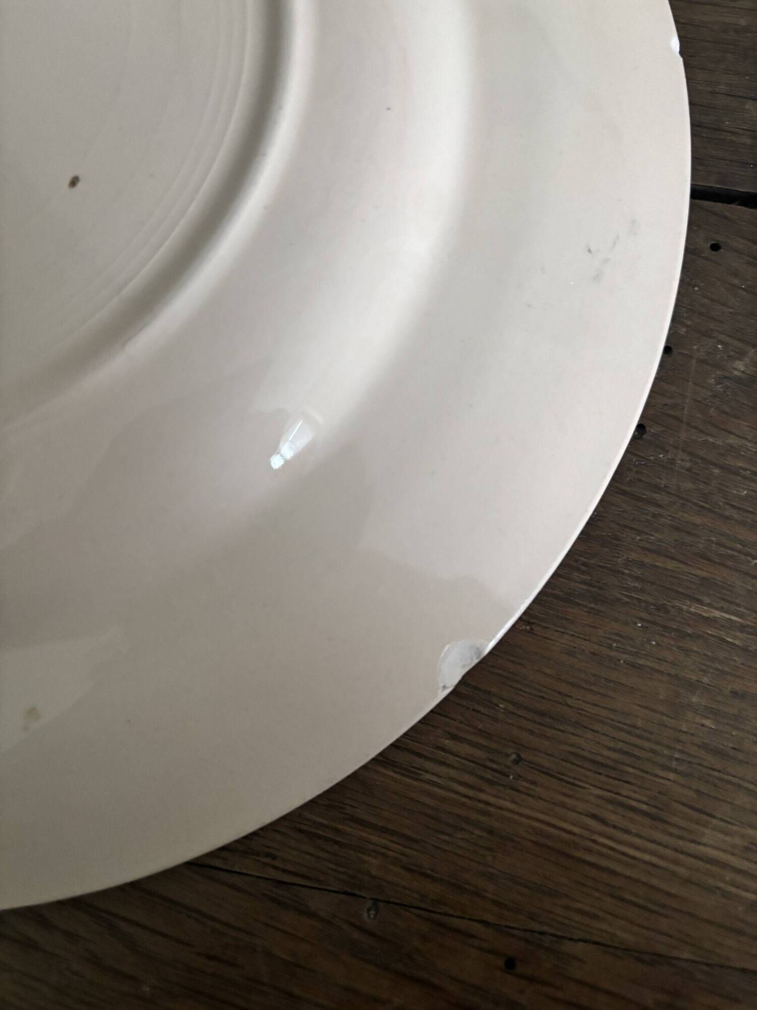 Set of 12 vintage plates Digoin Sarreguemines – Powder pink