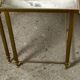 Vintage 70'S nesting table in moiré glass and brass