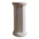 White glazed ceramic column pedestal table - 1970s Italian vintage display stand