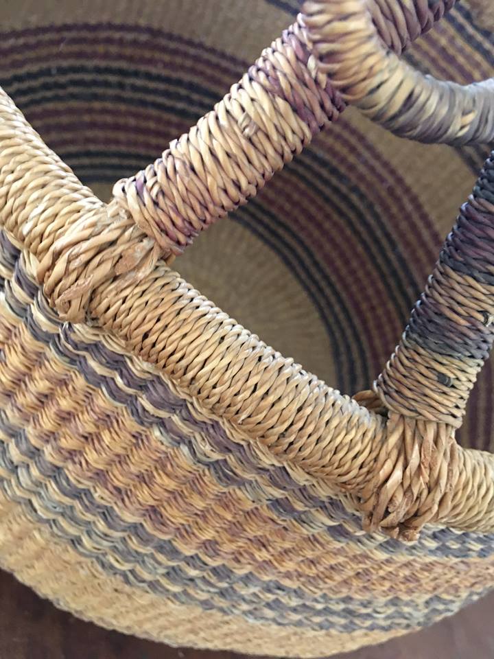 Old round African basket