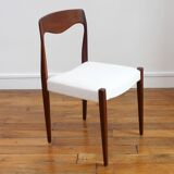 Scandinavian chair - Fully restored - Fabric, foam & straps: new