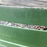 Antique folding garden chairs with wooden slats