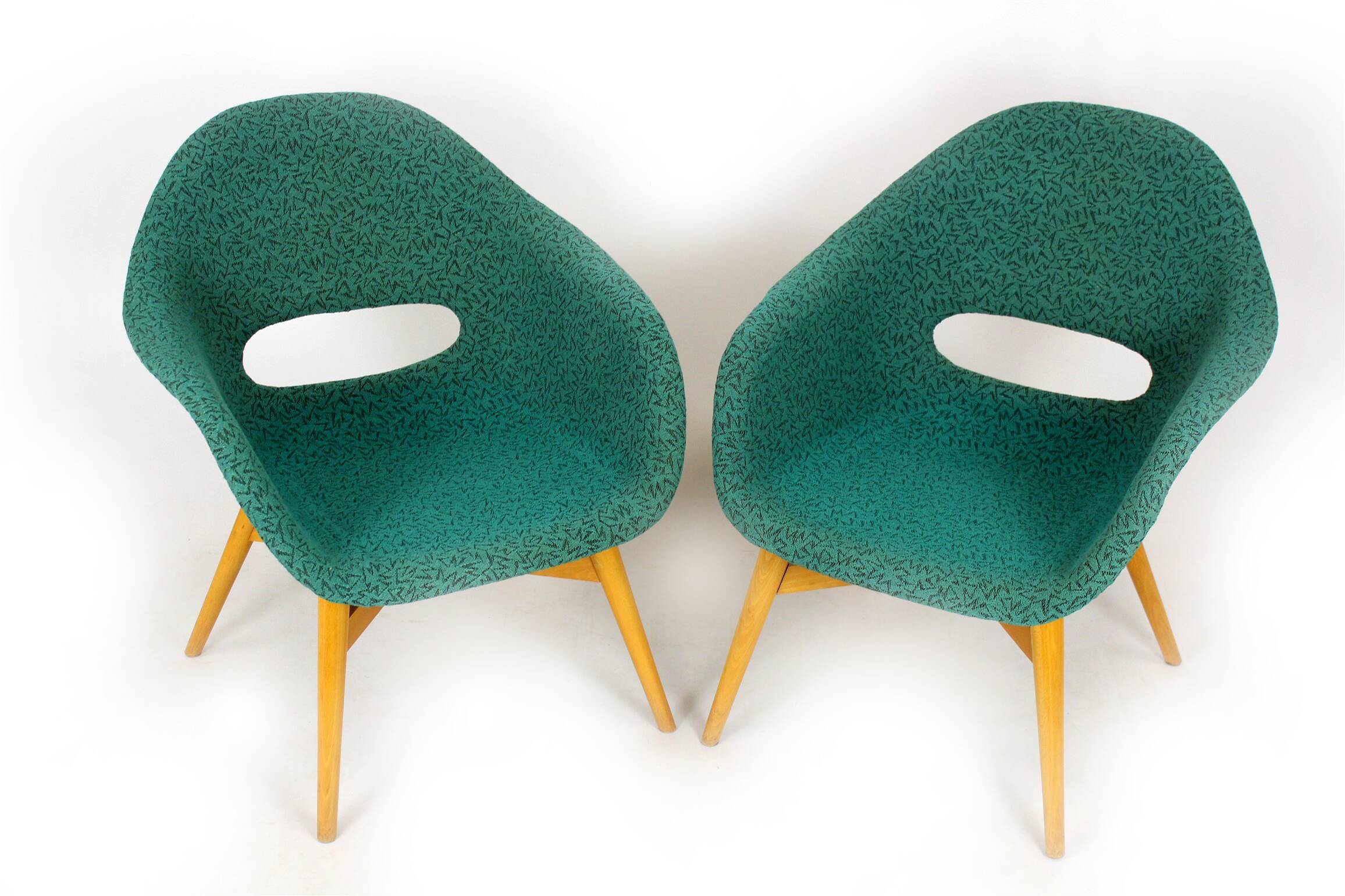 Fauteuils par Miroslav Navratil pour Tatra Nábytok, années 1960, ensemble de 2