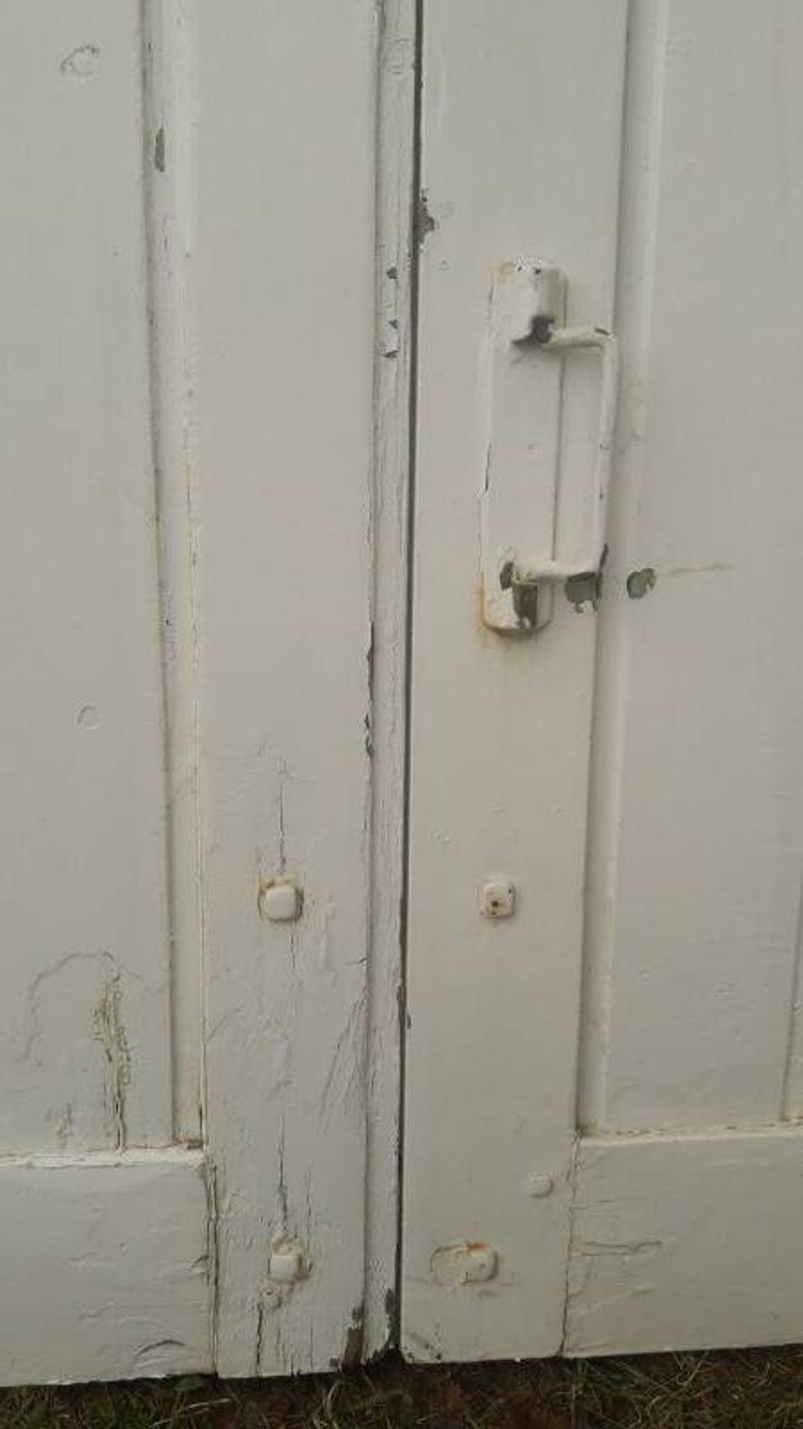 Volets 4 vantaux H148xL245cm persiennes chêne anciens paire 1