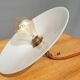 Suspension opaline blanche câble cuivre pailleté