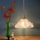 Vintage frosted glass pendant light (DF1)