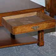 Large Georgian Coffee Table in Walnut Burr by Brights of Nettlebed London