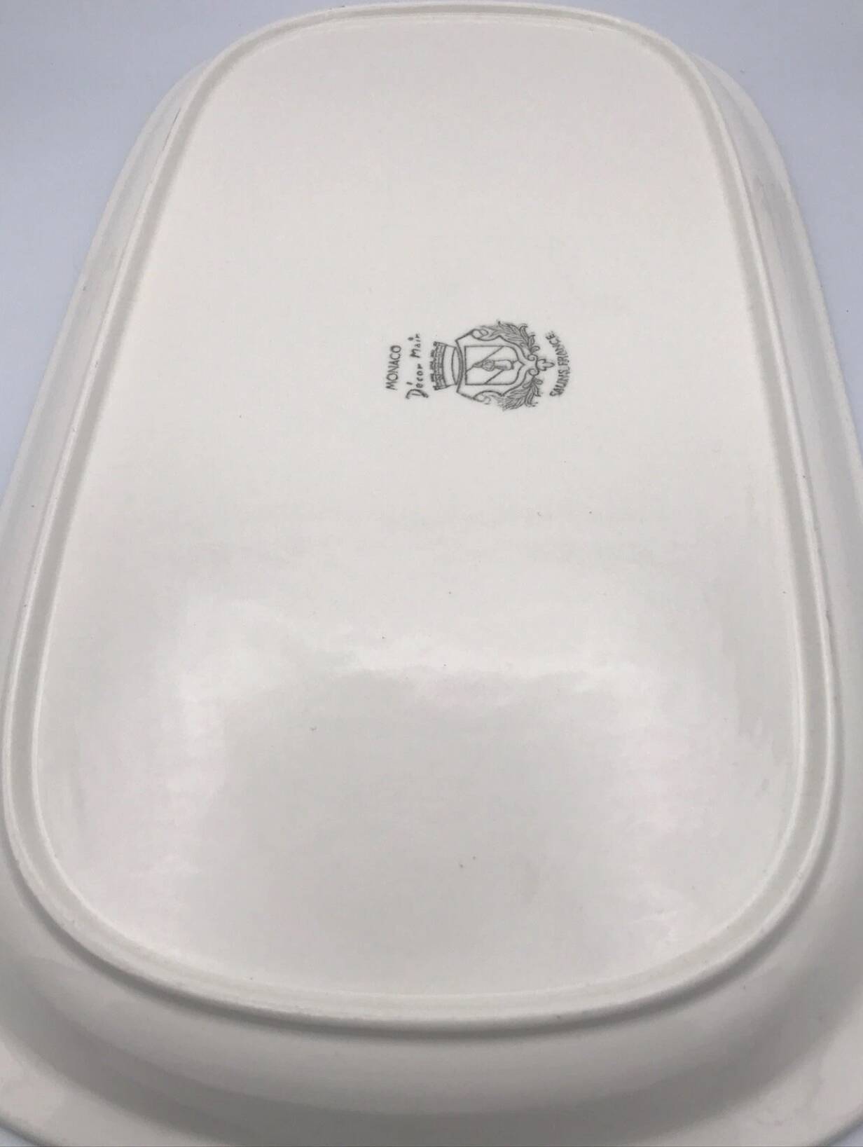 Vintage rectangular earthenware dish, Monaco model by SALINS