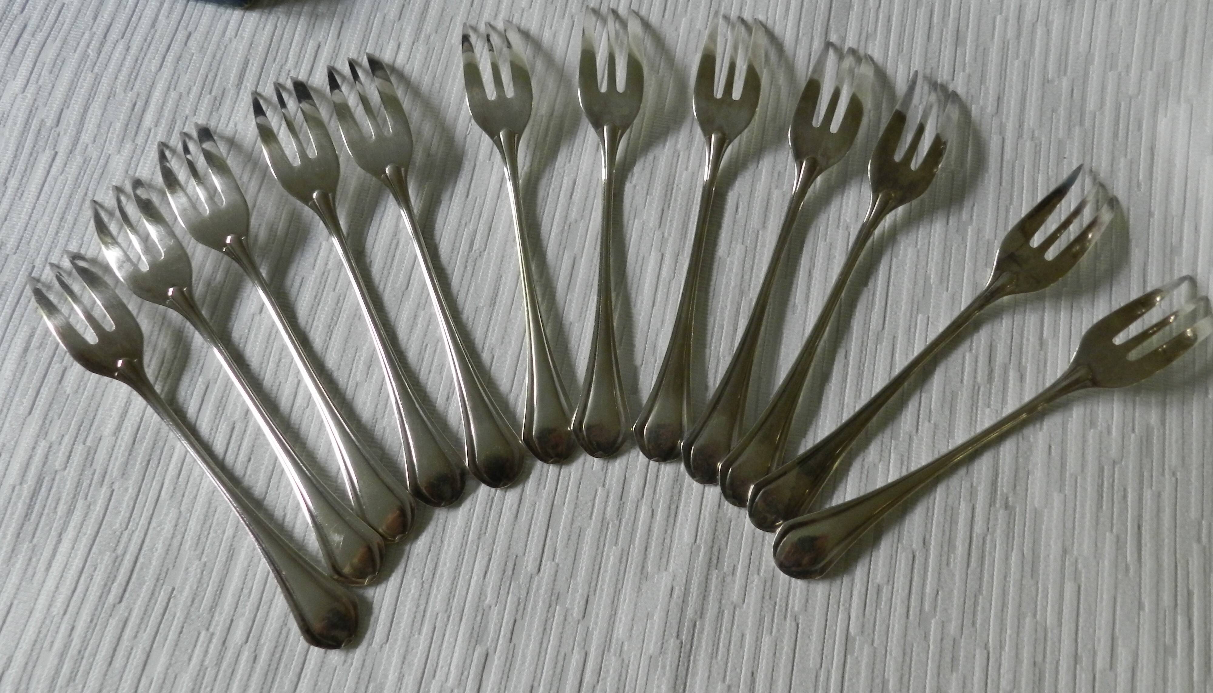 Christofle 12-piece cake fork set