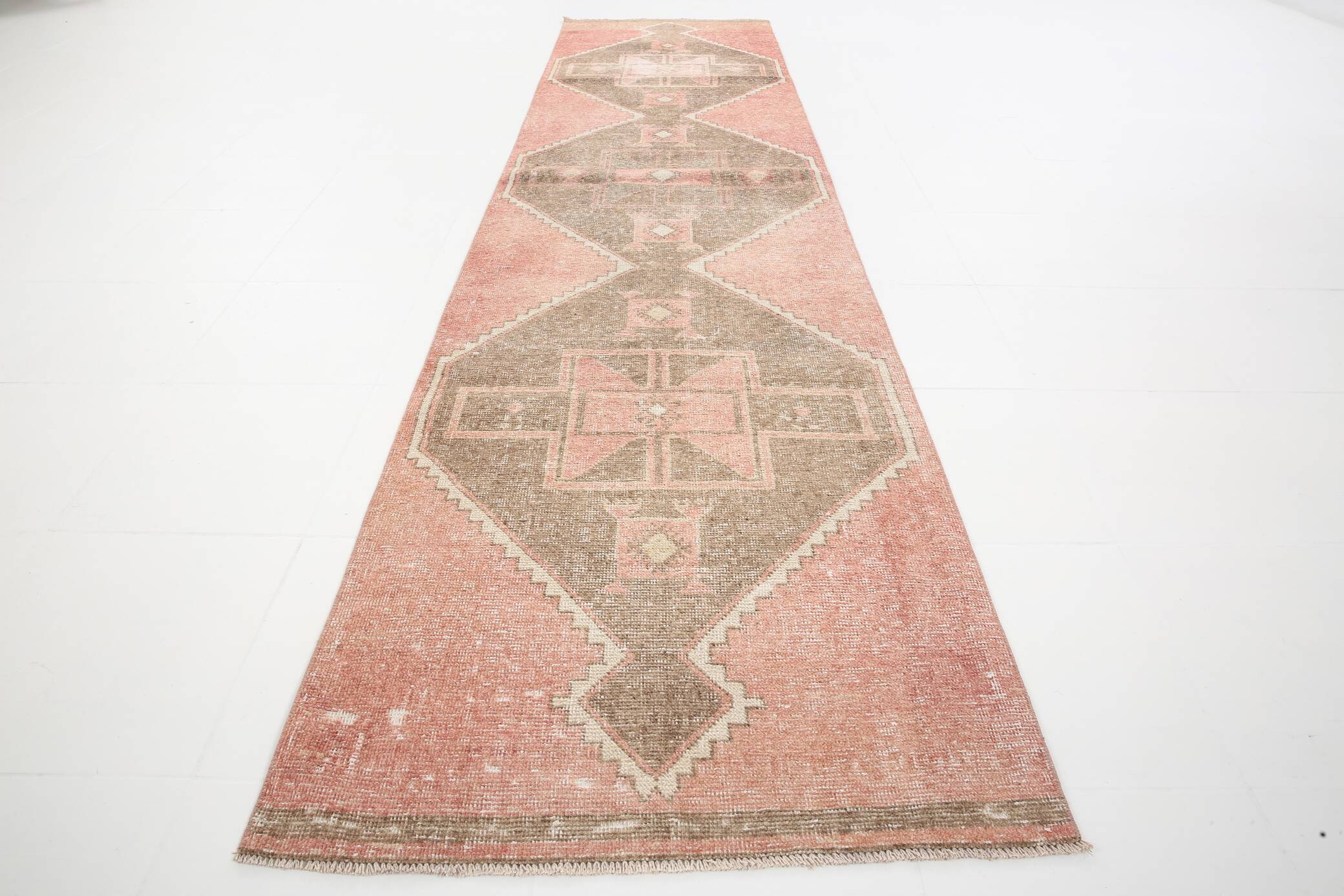 Turkish Rug Runner, 91x379Cm