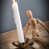 Brass flower candlestick