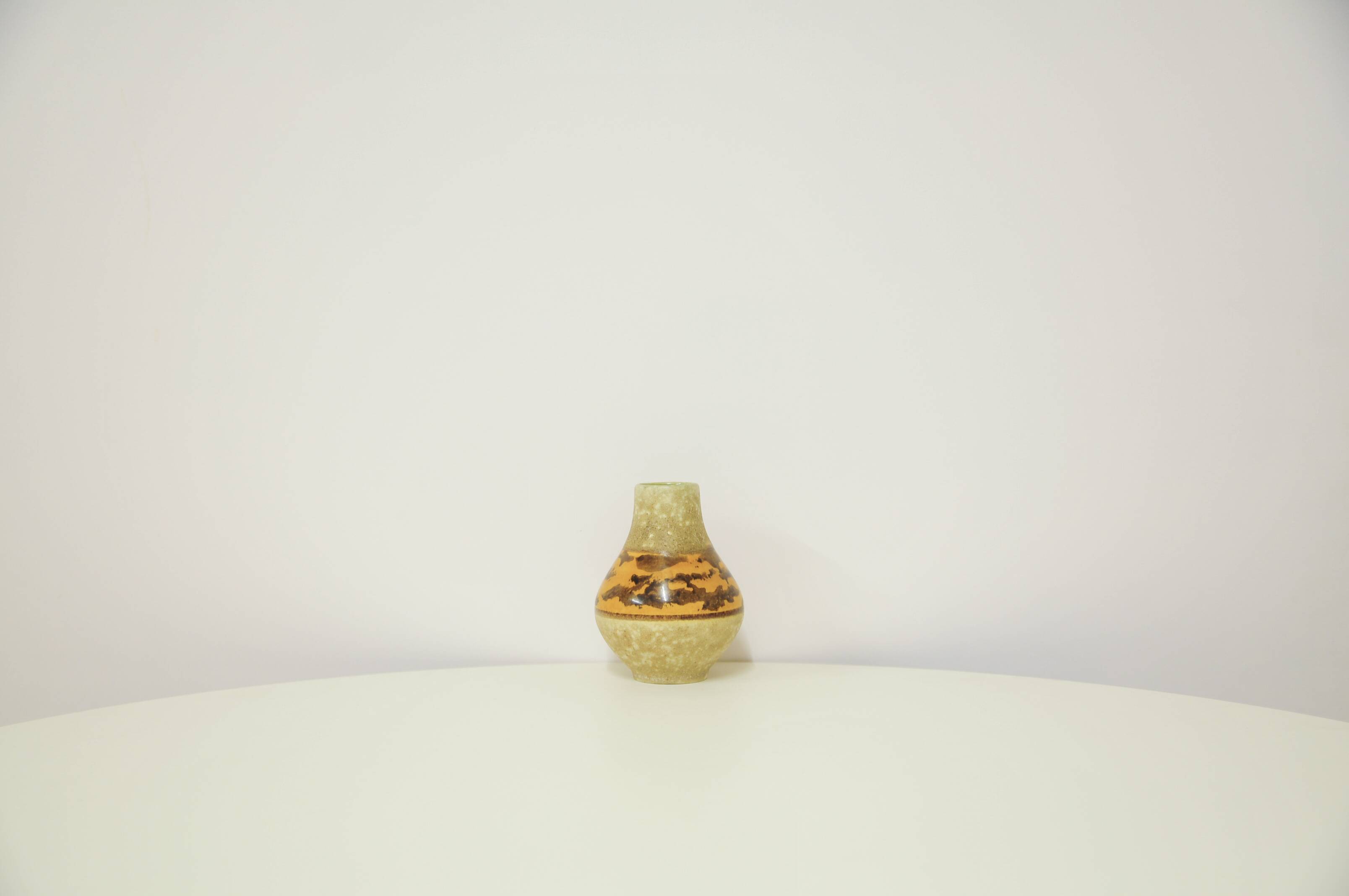 Vintage yellow & green west germany vase