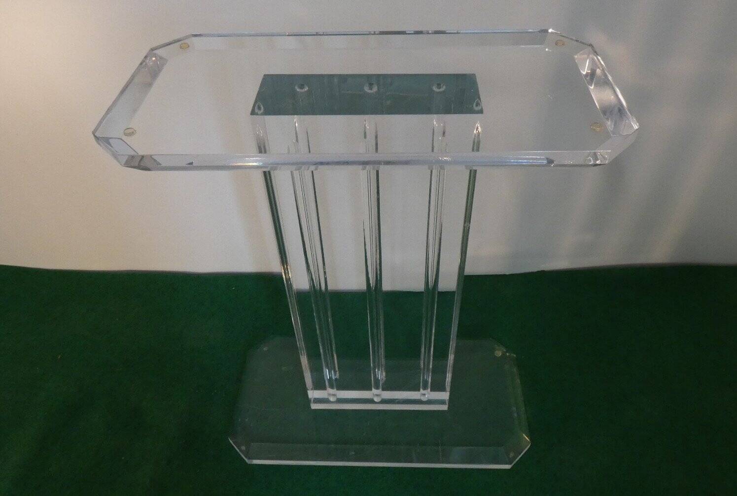 Sculptural base for acrylic glass table, Italy, 2000s