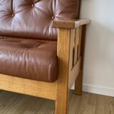 Vintage solid oak bench
