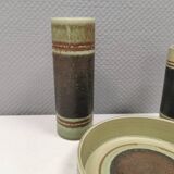 Trio of ceramics, consisting of two vases and a bowl/dish