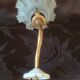 Swan neck and tulip glass wall light, porcelain lamp