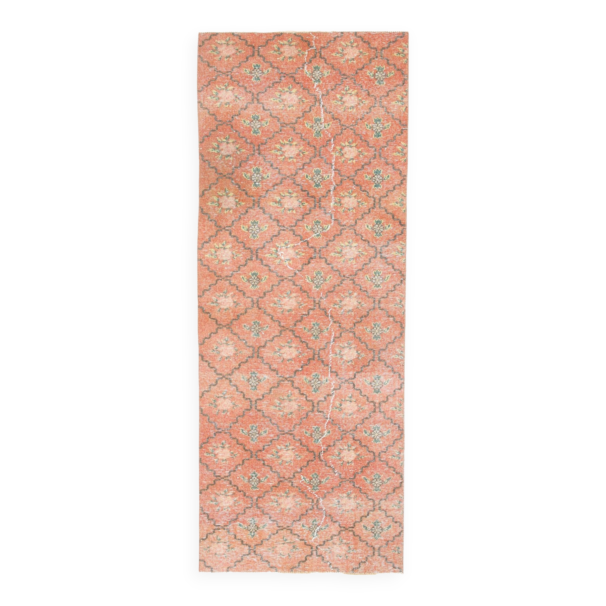 2x7 short vintage runner rug, 78x208cm