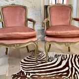 Paire de fauteuils cabriolet Louis XV