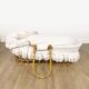 Bamboo bassinet on a stand, bohemian 1970s.