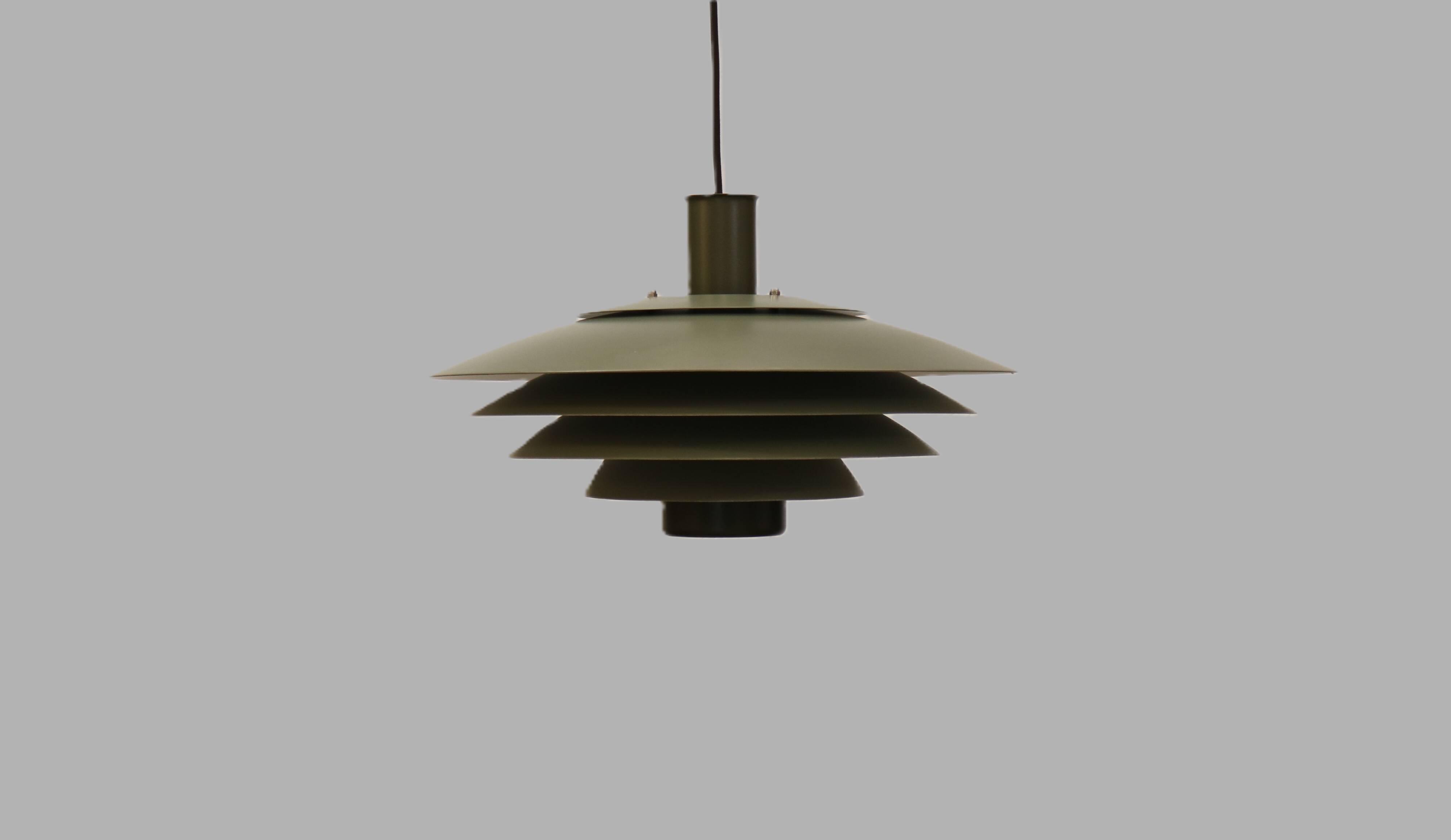 Unique green-coloured Nordic pendant lamp by Form Light model 52610, Denmark.