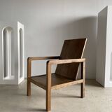 Armchair in natural wood (teak) minimalist design