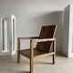 Fauteuil en bois naturel (teck) design minimaliste