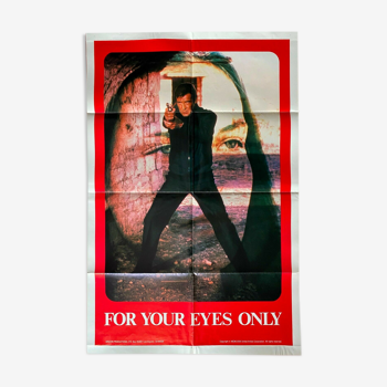 Affiche cinéma originale "Rien que pour vos yeux" James Bond, Roger Moore 69x104cm 1981
