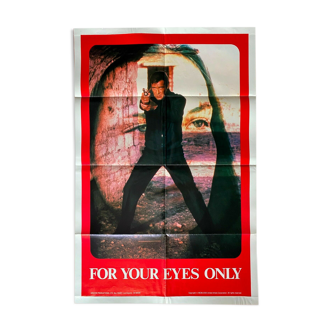 Affiche cinéma originale "Rien que pour vos yeux" James Bond, Roger Moore 69x104cm 1981