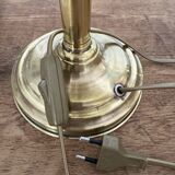 Vintage opaline brass table lamp