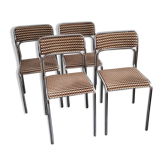 Set of 4 vintage chrome chairs