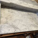 Louis Philip style marble top dressing table or dressing table with walnut base