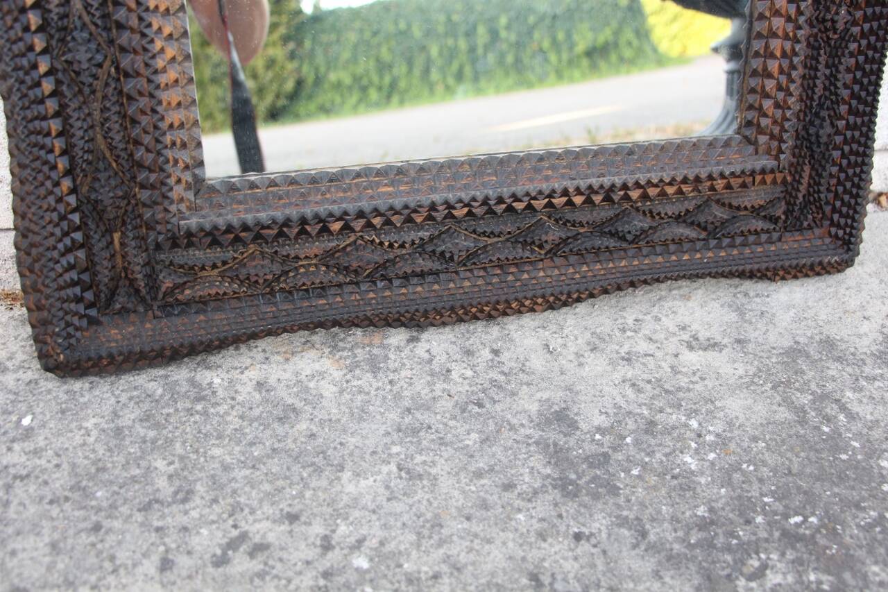 Mirror Style Tramp Art 19th Century
