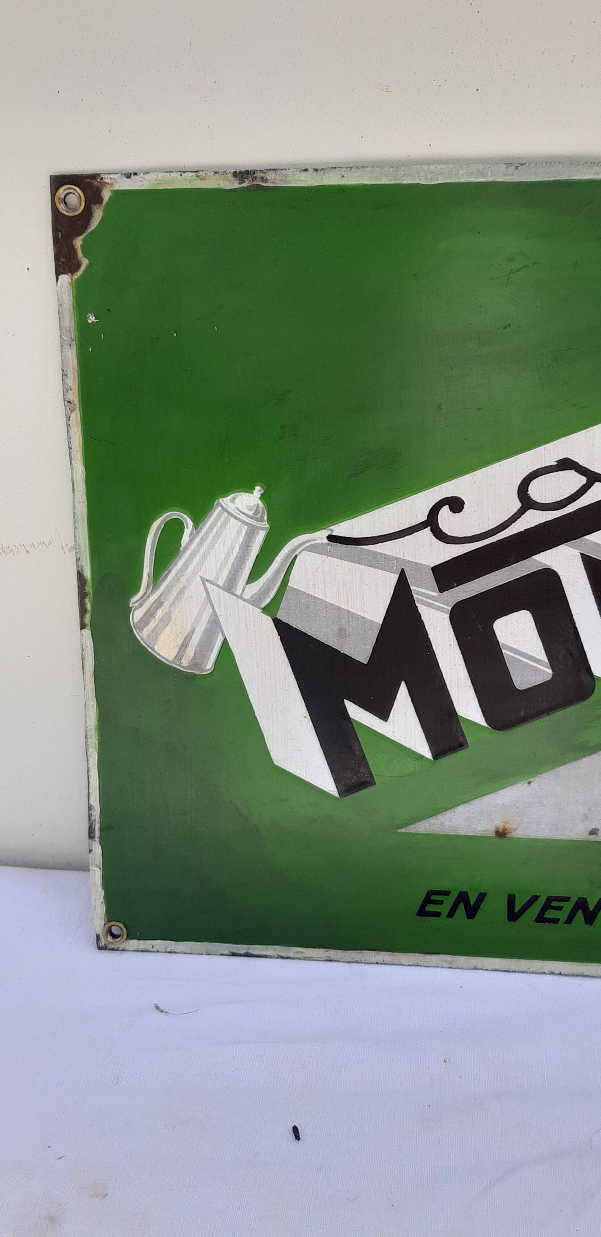 Café Montoux enameled plate