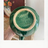 Large ceramic green ball pitcher