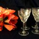Suite of 6 stemmed glasses for cooked or digestive crystal wine size