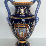 Gien earthenware vase, renaissance model