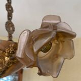 Art deco alabaster pendant light