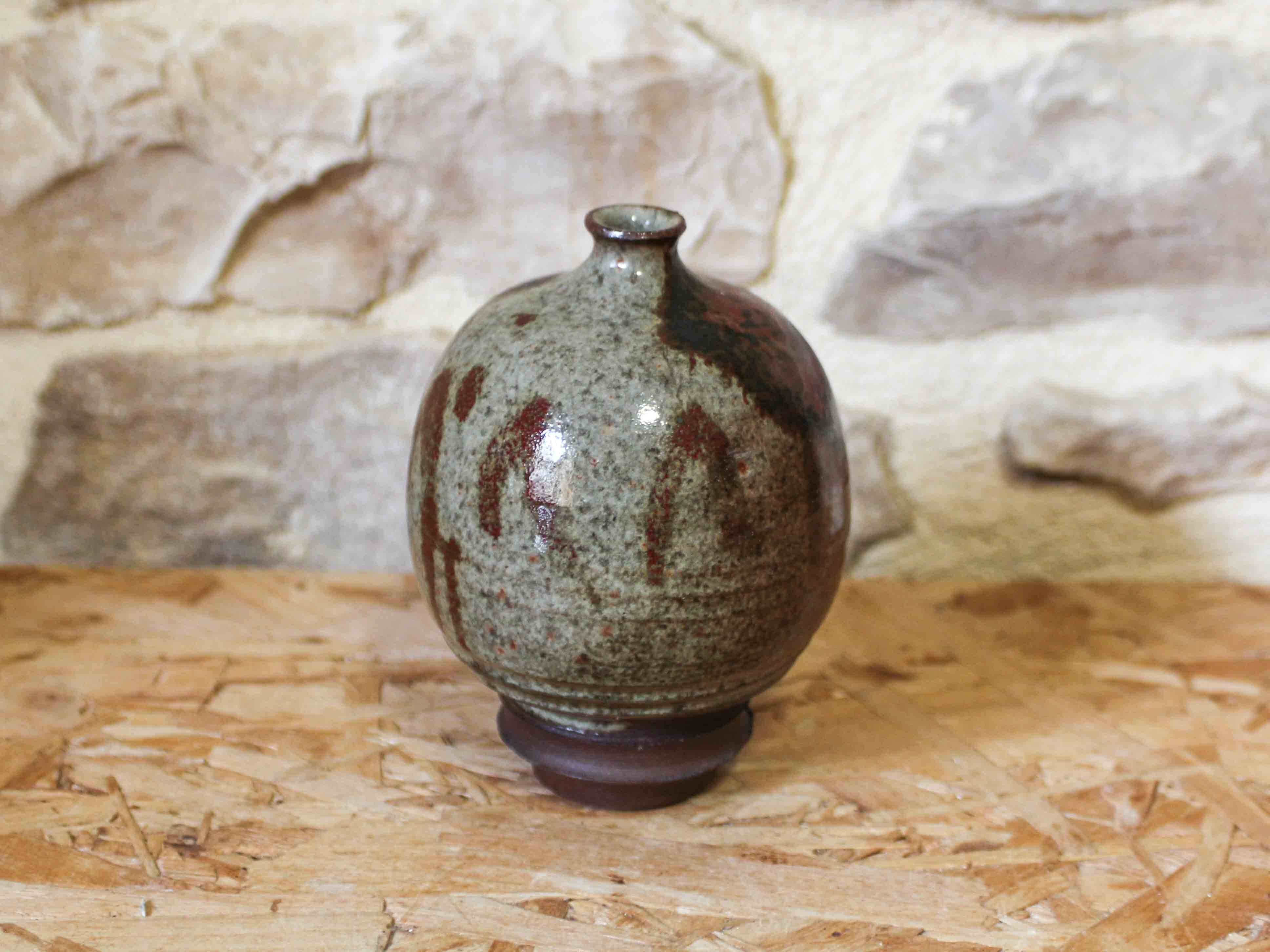 Small glazed stoneware vase Alain Bresson