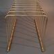 Wall-mounted or free-standing gilded brass vinyl holder 1960/1970.