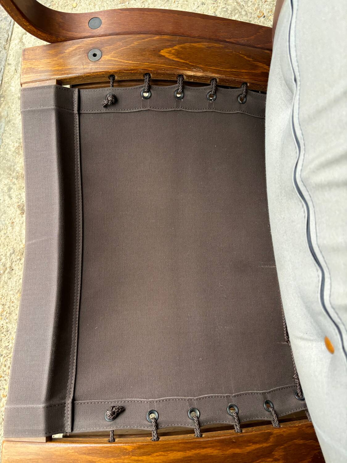 Scandinavian leather and wood armchair Kengu armchair Elsa & Nordahl Solheim- Rykken