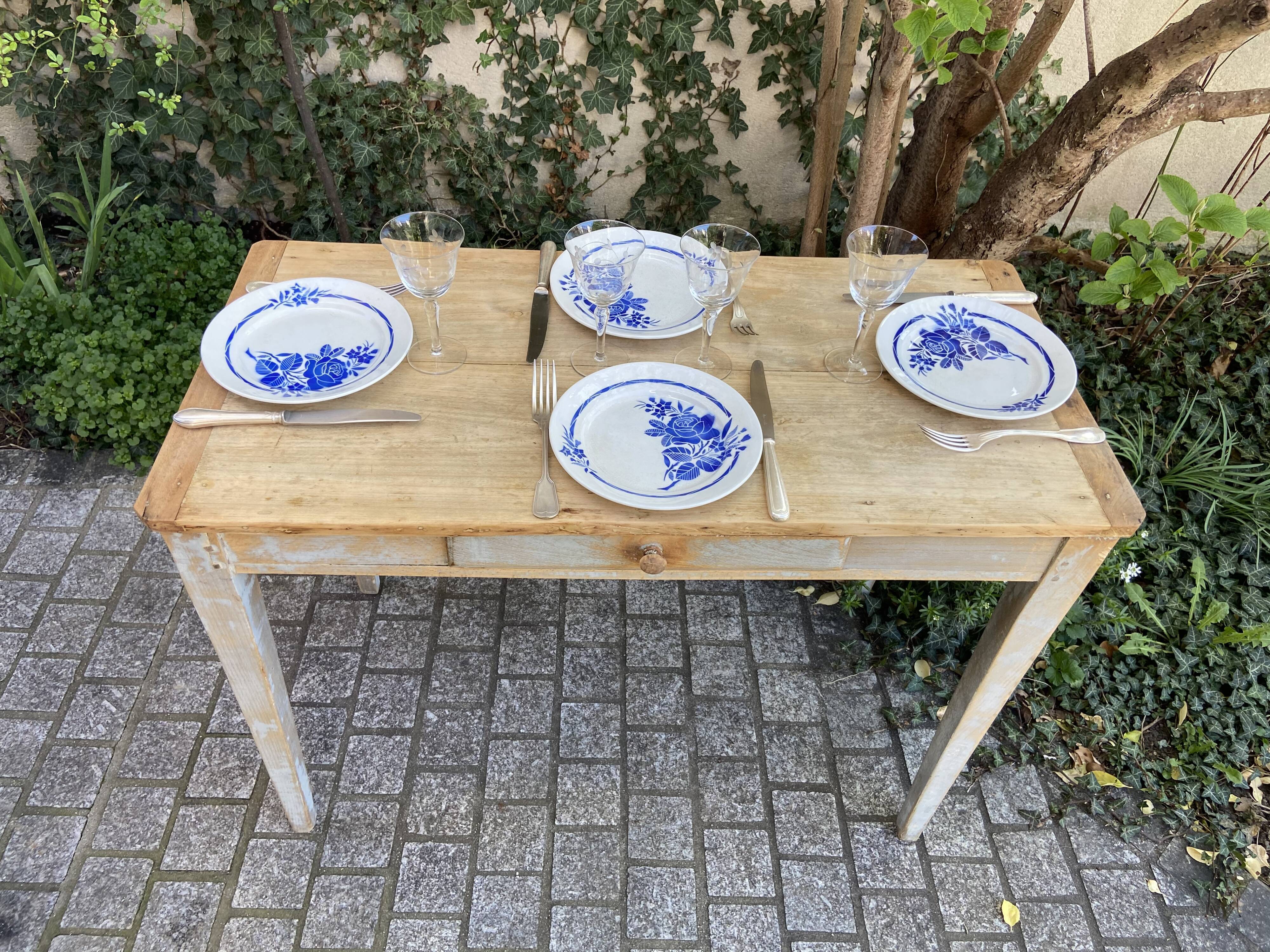 Small vintage farm table 1940 / 50