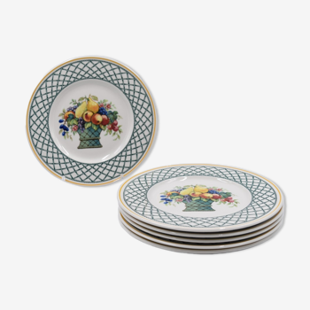 6 dessert plates Villeroy & Boch basket model