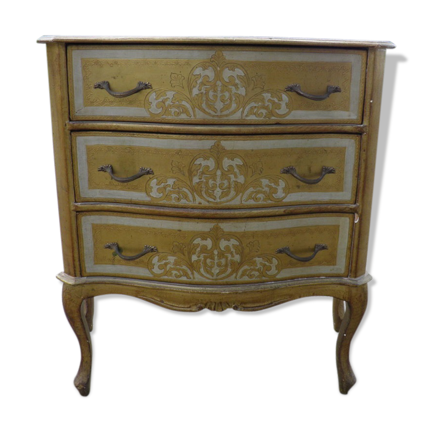 Commode en bois peint style renaissance italienne