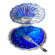 Beurrier coquille avec couteau, plaqué argent, Queen