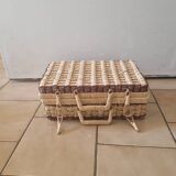Rattan suitcase, 1950s