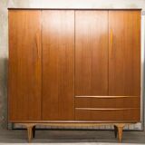 Scandinavian teak cabinet 1960 with mounting plan